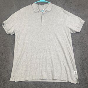 Reigning Champ Snap-Up Polo Shirt Mens XL Heather Gray Short Sleeve Athletic